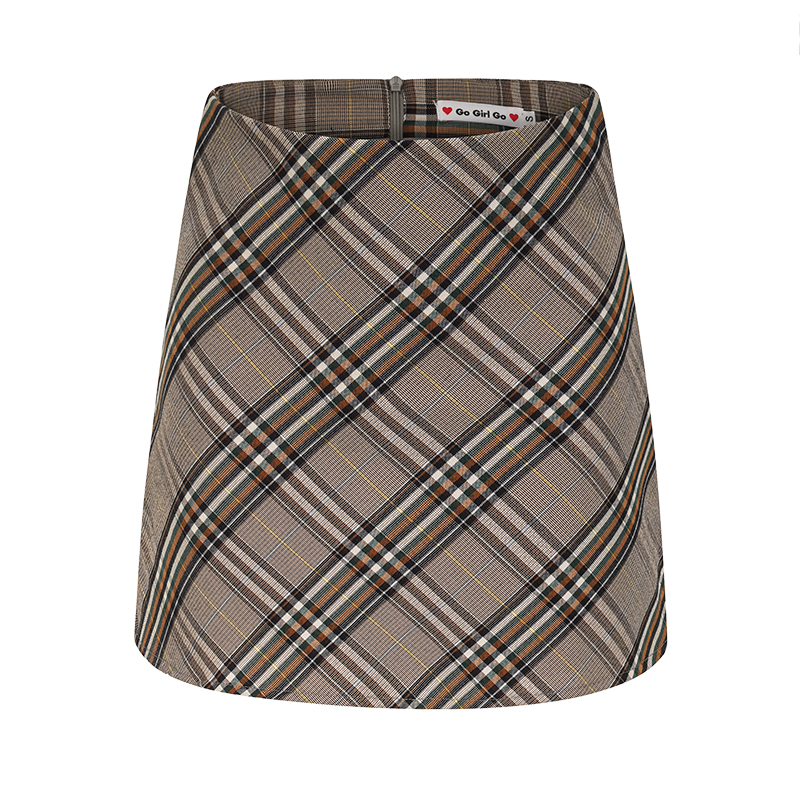 High-Waisted Slimming Plaid A-Line Mini Skirt - Vintage American Style Bodycon Skirt for Women, Perfect for 90s & Y2K Fashion High-Waisted Slimming Plaid A-Line Mini Skirt - Vintage American Style Bodycon Skirt for Women, Perfect for 90s & Y2K Fashion