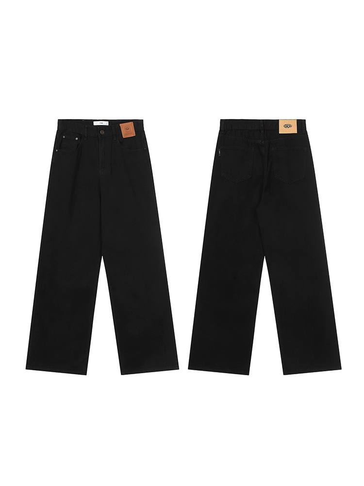 High-Waisted Straight-Leg Draped Denim Pants for Men and Women - Trendy Retro Wide-Leg Loose-Fitting American High Street Style High-Waisted Straight-Leg Draped Denim Pants for Men and Women - Trendy Retro Wide-Leg Loose-Fitting American High Street Style