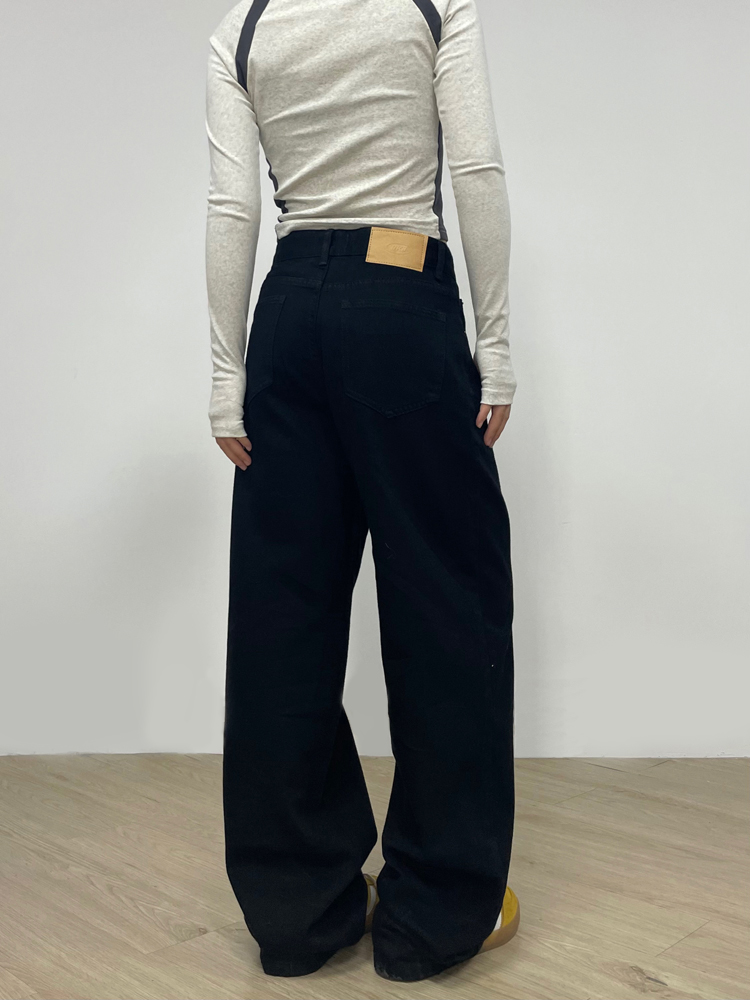 High-Waisted Straight-Leg Draped Denim Pants for Men and Women - Trendy Retro Wide-Leg Loose-Fitting American High Street Style High-Waisted Straight-Leg Draped Denim Pants for Men and Women - Trendy Retro Wide-Leg Loose-Fitting American High Street Style