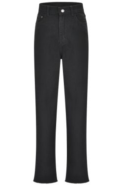 High-Waisted Wide-Leg Jeans for Women - American Retro Style, Loose Fit, Slimming, Floor-Length, Trendy 90s Fashion