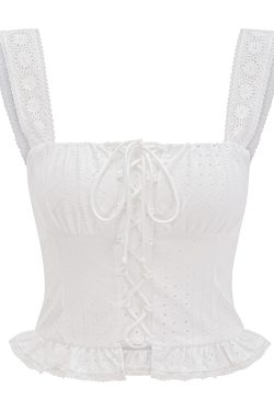 Hollow Floral Pattern Camisole for Women - DIY European American Style Summer Top with Wide Shoulder Straps