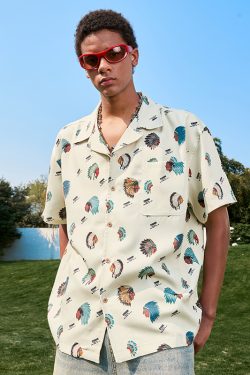 Ice Silk Cool Feel Hawaiian Short Sleeve Floral Shirt - Vintage Unisex 2025 Summer Style, Floral Print, Relaxed Fit, Tropical Vibes