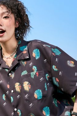 Ice Silk Cool Feel Hawaiian Short Sleeve Floral Shirt - Vintage Unisex 2025 Summer Style, Floral Print, Relaxed Fit, Tropical Vibes