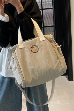 Japanese Harajuku Large-Capacity Canvas Tote Bag for Women - Simple 2025 Student Shoulder Bag for Commuting and Everyday Use