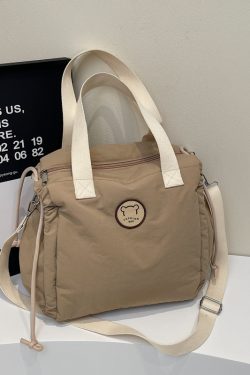 Japanese Harajuku Large-Capacity Canvas Tote Bag for Women - Simple 2025 Student Shoulder Bag for Commuting and Everyday Use