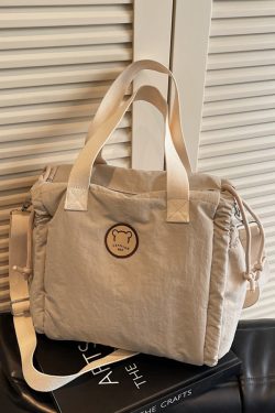 Japanese Harajuku Large-Capacity Canvas Tote Bag for Women - Simple 2025 Student Shoulder Bag for Commuting and Everyday Use