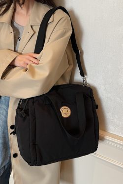 Japanese Harajuku Large-Capacity Canvas Tote Bag for Women - Simple 2025 Student Shoulder Bag for Commuting and Everyday Use