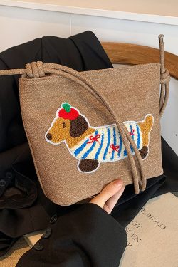 Japanese Harajuku Women's Cartoon Crossbody Tote Bag - 2025 Simple Versatile Canvas Shoulder Bag