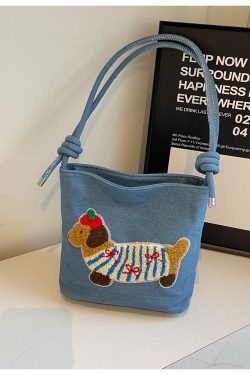 Japanese Harajuku Women's Cartoon Crossbody Tote Bag - 2025 Simple Versatile Canvas Shoulder Bag