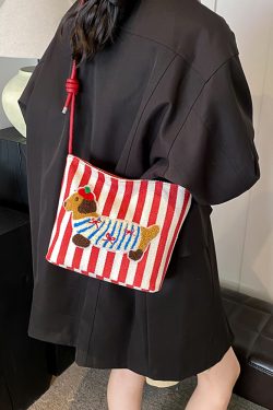 Japanese Harajuku Women's Cartoon Crossbody Tote Bag - 2025 Simple Versatile Canvas Shoulder Bag