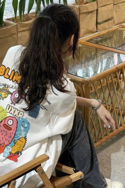 Japanese Retro Lazy Chic Short Sleeve T-Shirt for Men & Women, Plus Size Loose Fit Pure Cotton Couple Outfit