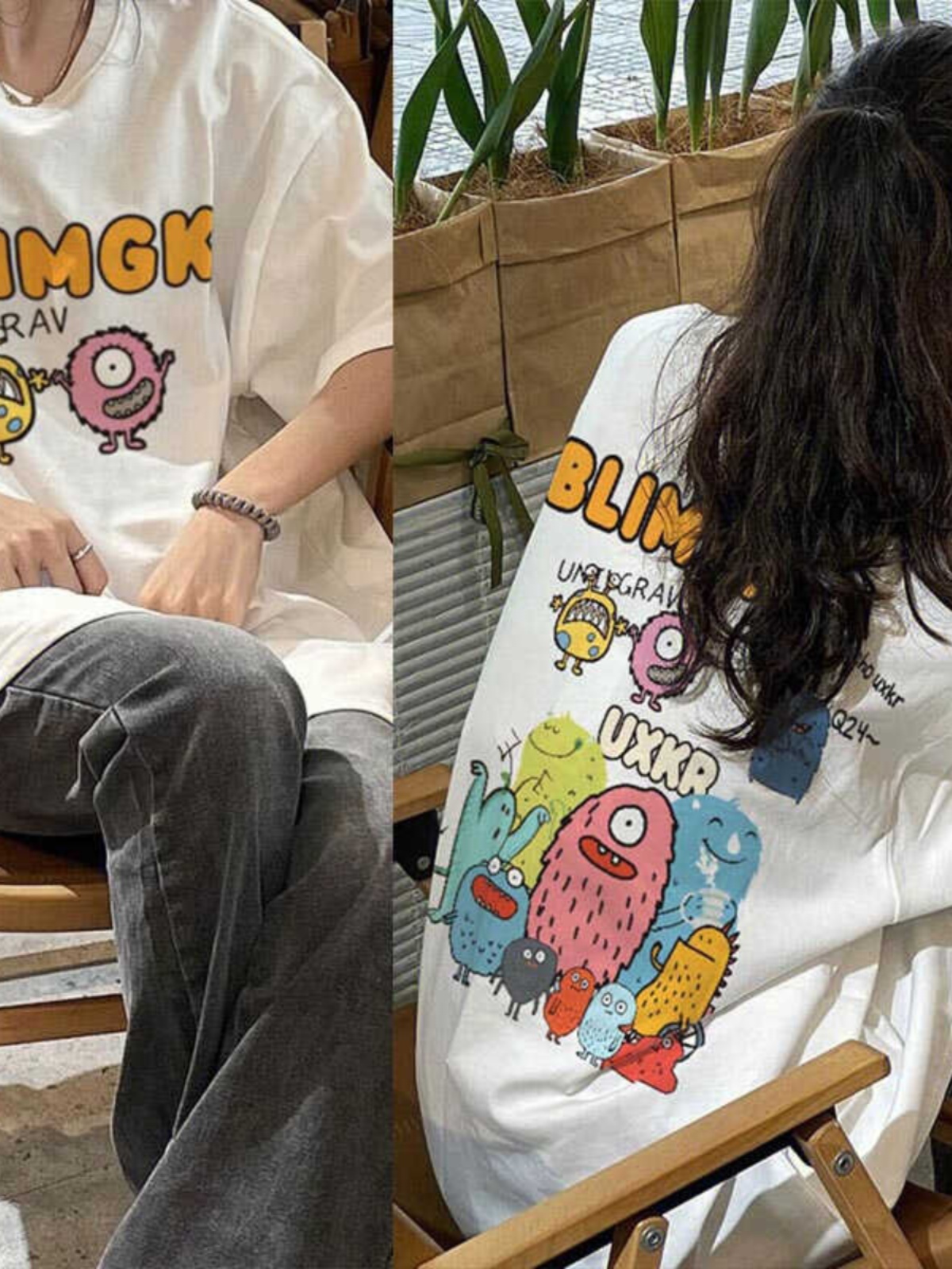 Japanese Retro Lazy Chic Short Sleeve T-Shirt for Men & Women, Plus Size Loose Fit Pure Cotton Couple Outfit Japanese Retro Lazy Chic Short Sleeve T-Shirt for Men & Women, Plus Size Loose Fit Pure Cotton Couple Outfit