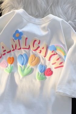 Japanese Retro Streetwear Pure Cotton Short Sleeve T-Shirt for Men and Women Plus Size Loose Fit Couple Top