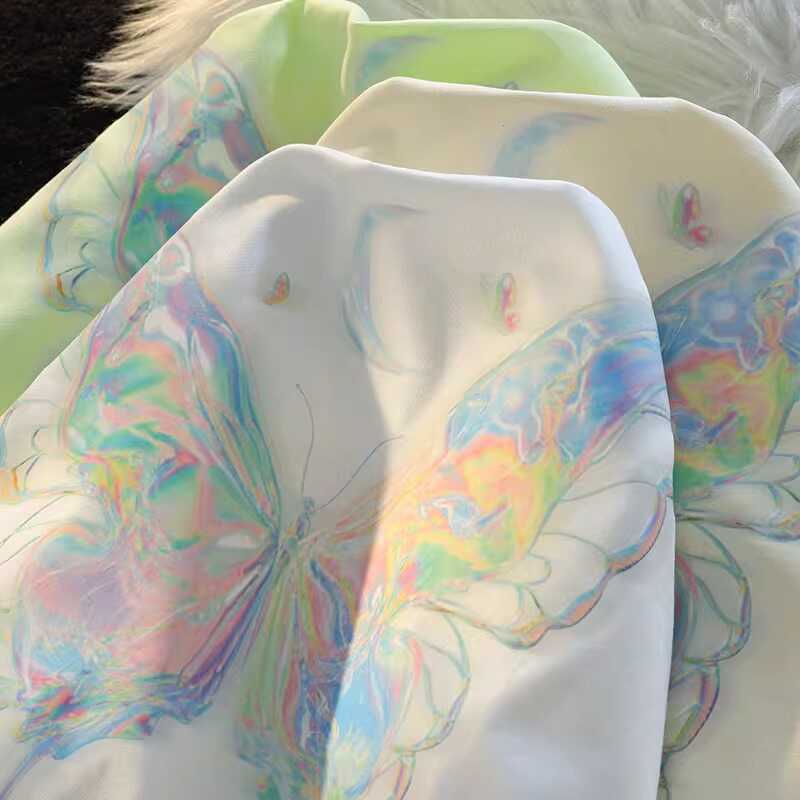 Japanese-Style Butterfly Print Cotton Short Sleeve T-Shirt for Men and Women, Plus Size Loose Summer Couple Top Japanese-Style Butterfly Print Cotton Short Sleeve T-Shirt for Men and Women, Plus Size Loose Summer Couple Top