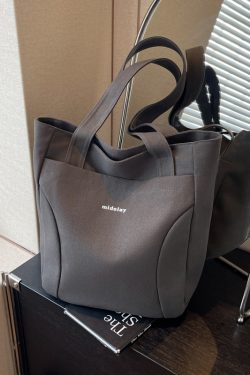 Japanese-Style Canvas Tote Bag for Women, Trendy Large Capacity Shoulder Bag for School, Commuting, and Everyday Use 2025
