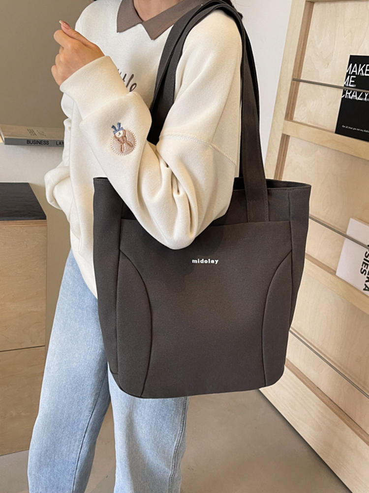 Japanese-Style Canvas Tote Bag for Women, Trendy Large Capacity Shoulder Bag for School, Commuting, and Everyday Use 2025 Japanese-Style Canvas Tote Bag for Women, Trendy Large Capacity Shoulder Bag for School, Commuting, and Everyday Use 2025