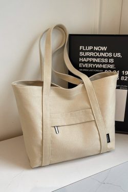 Japanese-Style Canvas Tote Bag for Women, Trendy Large Capacity Shoulder Bag for School, Commuting, and Everyday Use 2025