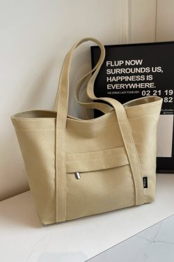 Japanese-Style Canvas Tote Bag for Women, Trendy Large Capacity Shoulder Bag for School, Commuting, and Everyday Use 2025