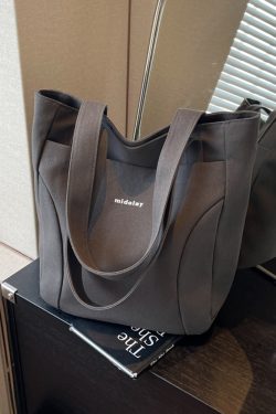 Japanese-Style Canvas Tote Bag for Women, Trendy Large Capacity Shoulder Bag for School, Commuting, and Everyday Use 2025