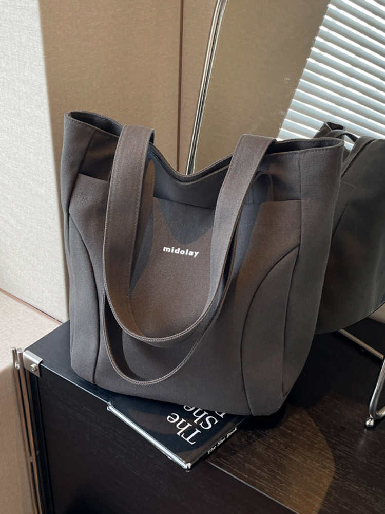 Japanese-Style Canvas Tote Bag for Women, Trendy Large Capacity Shoulder Bag for School, Commuting, and Everyday Use 2025 Japanese-Style Canvas Tote Bag for Women, Trendy Large Capacity Shoulder Bag for School, Commuting, and Everyday Use 2025