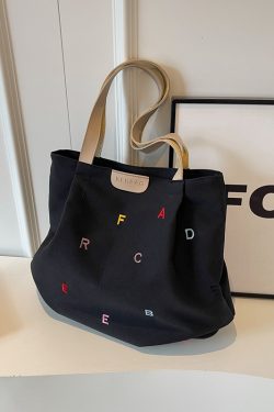 Japanese-Style Large-Capacity Shoulder Bag for Students - Versatile Casual Tote for Class and Commuting