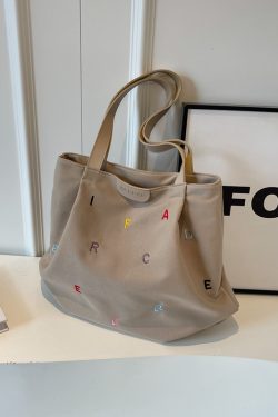 Japanese-Style Large-Capacity Shoulder Bag for Students - Versatile Casual Tote for Class and Commuting