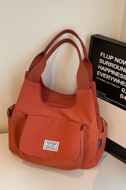 Japanese-Style Oxford Cloth Tote Bag for Women - 2025 Model, Large Capacity Handheld Shoulder Bag for Commuting and Classes