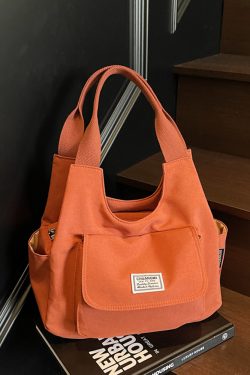 Japanese-Style Oxford Cloth Tote Bag for Women - 2025 Model, Large Capacity Handheld Shoulder Bag for Commuting and Classes