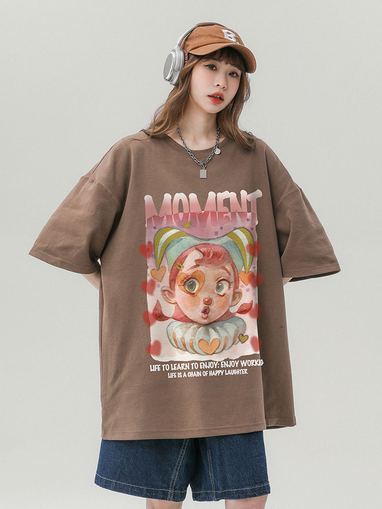 Japanese-Style Retro Cotton Short Sleeve T-Shirt for Men & Women, Plus Size Loose Fit Casual Couple Top Japanese-Style Retro Cotton Short Sleeve T-Shirt for Men & Women, Plus Size Loose Fit Casual Couple Top