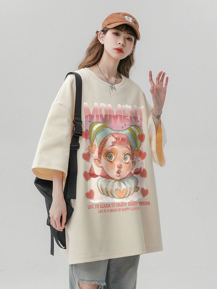 Japanese-Style Retro Cotton Short Sleeve T-Shirt for Men & Women, Plus Size Loose Fit Casual Couple Top Japanese-Style Retro Cotton Short Sleeve T-Shirt for Men & Women, Plus Size Loose Fit Casual Couple Top