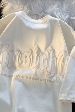 Japanese-Style Retro Sweet Letter Print Short-Sleeve T-Shirt for Men and Women, Plus Size, Loose-Fitting Cotton Tee, Casual Couple Outfit