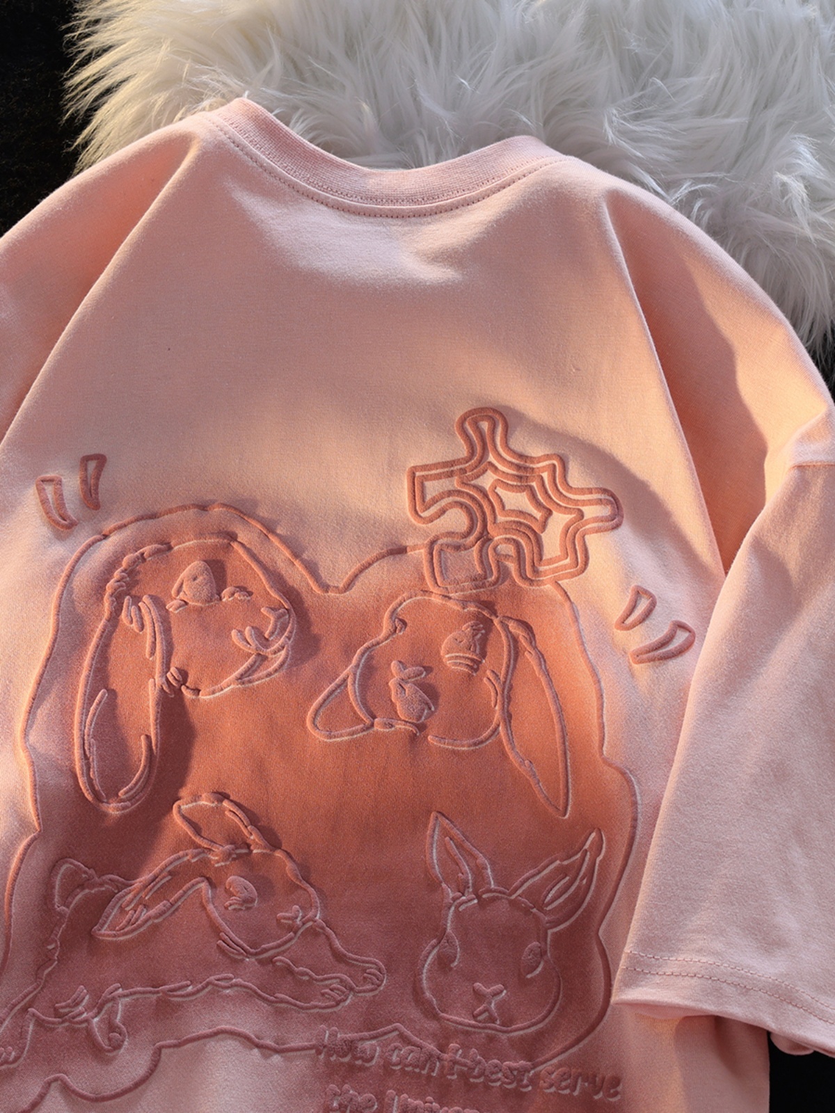 Japanese-Style Sweet Rabbit Print Short-Sleeve T-Shirt for Men & Women, Plus Size, Loose-Fitting, College Style, Pure Cotton, Versatile Couple Top Japanese-Style Sweet Rabbit Print Short-Sleeve T-Shirt for Men & Women, Plus Size, Loose-Fitting, College Style, Pure Cotton, Versatile Couple Top