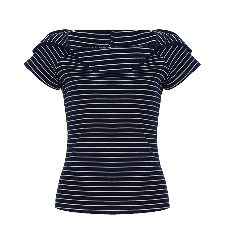 Korean Aesthetic Striped One-Shoulder Sheer Long Sleeve T-Shirt Top for Women - Lightweight Versatile Fashion Essential Korean Aesthetic Striped One-Shoulder Sheer Long Sleeve T-Shirt Top for Women - Lightweight Versatile Fashion Essential