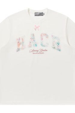 Korean Fairy Style Short Sleeve Sunscreen T-shirt - Cool Feeling Solona Tee for Summer, Playful Design, Perfect for Y2K Fashion