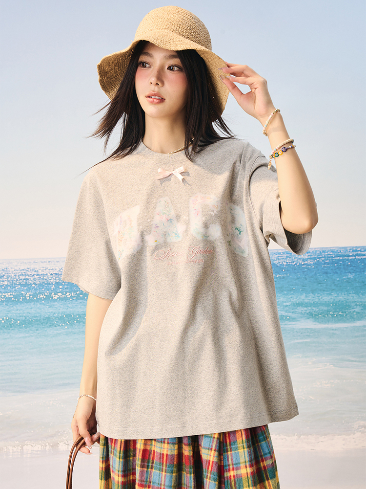 Korean Fairy Style Short Sleeve Sunscreen T-shirt - Cool Feeling Solona Tee for Summer, Playful Design, Perfect for Y2K Fashion Korean Fairy Style Short Sleeve Sunscreen T-shirt - Cool Feeling Solona Tee for Summer, Playful Design, Perfect for Y2K Fashion