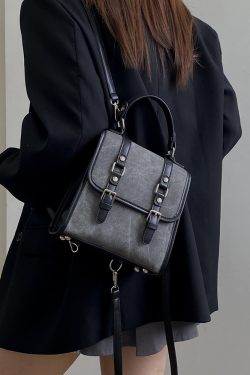 Korean Retro Women's Tote Bag - Versatile Dual-Use Small Backpack for College Style - 2025 Niche Design