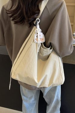 Korean-Style Artistic Canvas Tote Bag for Women - Trendy Crossbody Bag for Summer 2025, Casual Fashion Essential
