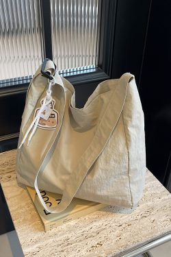 Korean-Style Artistic Canvas Tote Bag for Women - Trendy Crossbody Bag for Summer 2025, Casual Fashion Essential