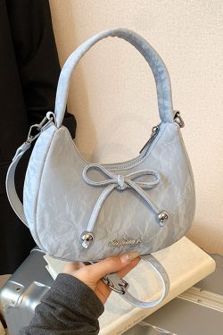 Korean Style Crescent Underarm Bag for Women, Bowknot Handbag, High-End Feel, Spring/Summer Crossbody, 2025 New Model