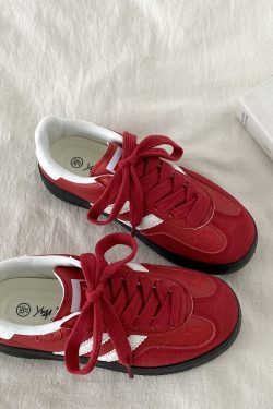 Korean Style Green Apple Training Shoes for Women - 2025 Casual White Sneakers, Versatile A-Gan Board Shoes