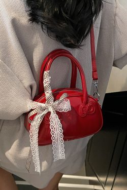 Korean Style Handheld Bowling Bag for Women - Fashionable Versatile Shoulder Crossbody Bag - Simple Casual 2025 Design