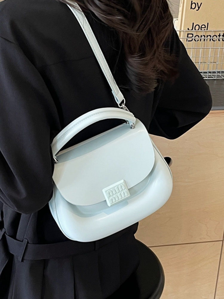 Korean Style Handheld Saddle Bag - 2025 Summer Minimalist Versatile Shoulder & Crossbody Bag for Fashion Lovers Korean Style Handheld Saddle Bag - 2025 Summer Minimalist Versatile Shoulder & Crossbody Bag for Fashion Lovers