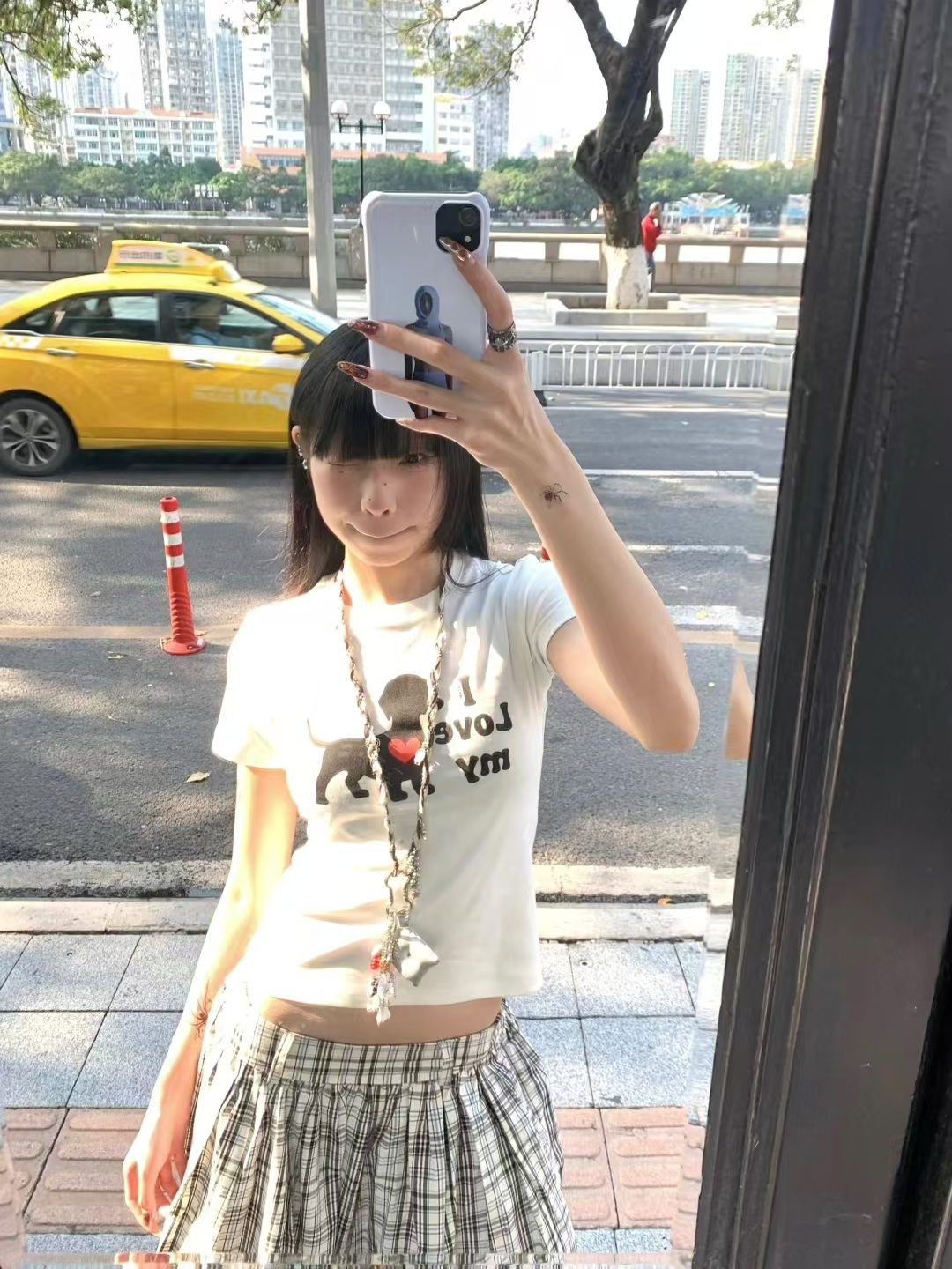 Korean Style Heart Dog Print Short Sleeve T-Shirt for Women - 2025 Summer American Retro Slim Fit Fashion Top Korean Style Heart Dog Print Short Sleeve T-Shirt for Women - 2025 Summer American Retro Slim Fit Fashion Top