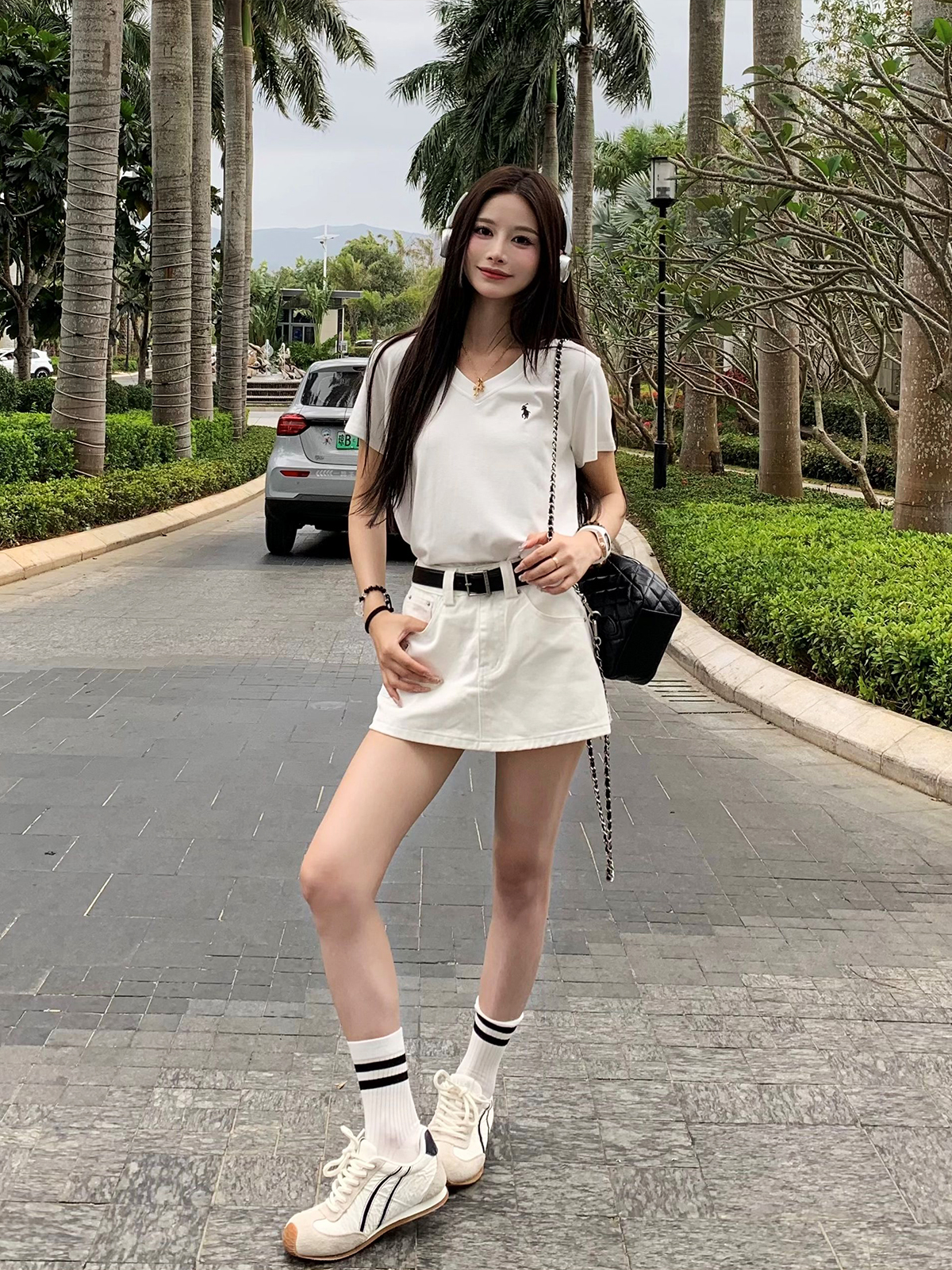 Korean Style High Waist White A-Line Denim Skirt Shorts for Women - Slimming, Versatile Summer Fashion with Pockets Korean Style High Waist White A-Line Denim Skirt Shorts for Women - Slimming, Versatile Summer Fashion with Pockets