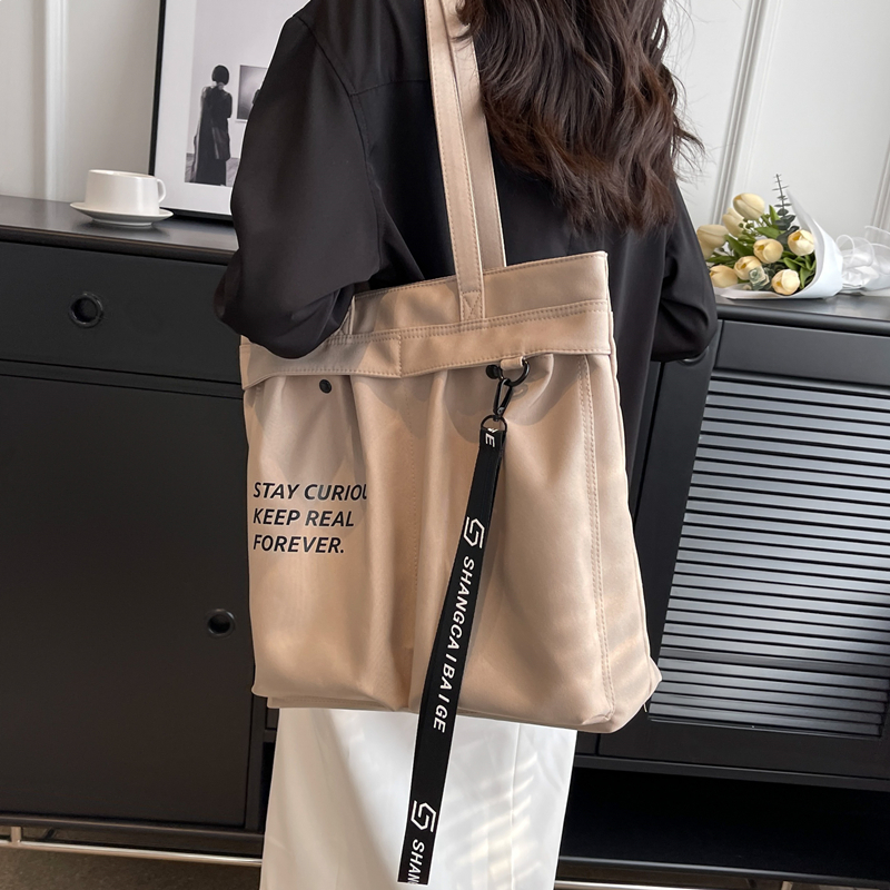Korean Style Large Capacity Canvas Shoulder Bag for Women - Versatile Casual Tote for Students, Perfect for Class and Everyday Use Korean Style Large Capacity Canvas Shoulder Bag for Women - Versatile Casual Tote for Students, Perfect for Class and Everyday Use