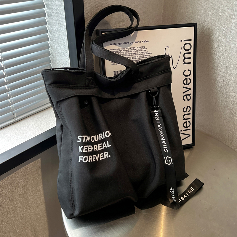 Korean Style Large Capacity Canvas Shoulder Bag for Women - Versatile Casual Tote for Students, Perfect for Class and Everyday Use Korean Style Large Capacity Canvas Shoulder Bag for Women - Versatile Casual Tote for Students, Perfect for Class and Everyday Use