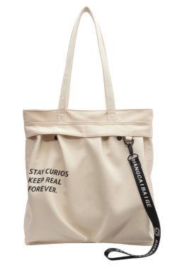 Korean Style Large Capacity Canvas Shoulder Bag for Women - Versatile Casual Tote for Students, Perfect for Class and Everyday Use