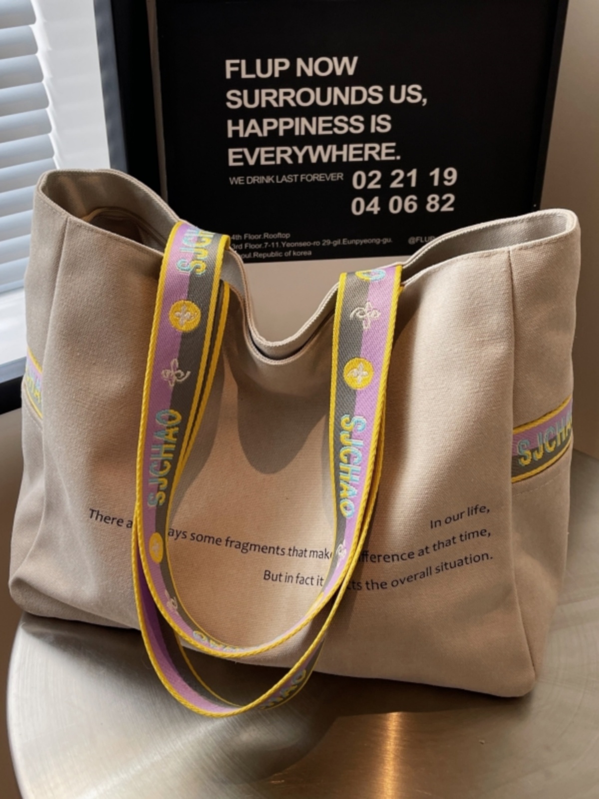 Korean-Style Large Capacity Canvas Tote Bag for Women, 2025 New Model, Perfect for Short Trips and Commuting Korean-Style Large Capacity Canvas Tote Bag for Women, 2025 New Model, Perfect for Short Trips and Commuting
