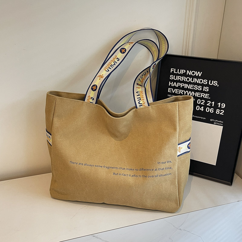 Korean-Style Large Capacity Canvas Tote Bag for Women, 2025 New Model, Perfect for Short Trips and Commuting Korean-Style Large Capacity Canvas Tote Bag for Women, 2025 New Model, Perfect for Short Trips and Commuting