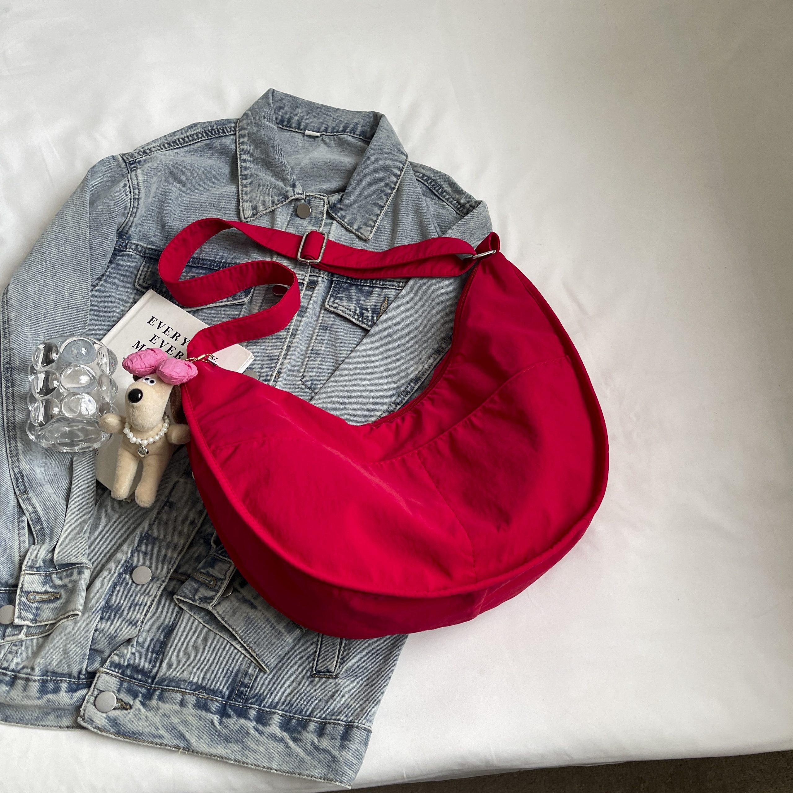 Korean-Style Large Capacity Casual Dumpling Bag for Women, 2025 Summer Versatile Nylon Commuting Shoulder Bag Korean-Style Large Capacity Casual Dumpling Bag for Women, 2025 Summer Versatile Nylon Commuting Shoulder Bag